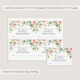 Printable diaper raffle ticket blush floral by LittleSizzle