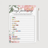 Neutral emoji pictionary game baby shower printable by LittleSizzle
