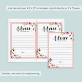 Floral watercolor advice cards for the new mum by LittleSizzle