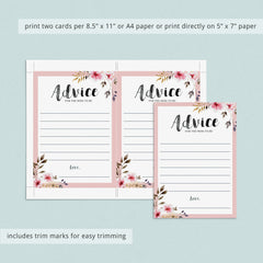 Blush Watercolor Printable Baby Shower Activities