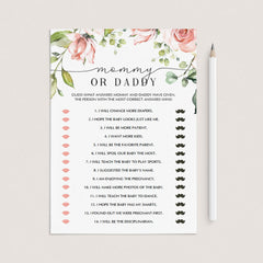 Watercolor floral baby shower games by LittleSizzle