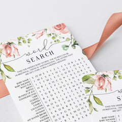 Watercolor flowers baby shower whats on your phone game by LittleSizzle