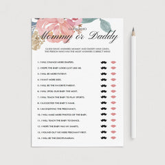 Boho Baby Shower Games Pack Blush Floral