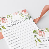 Girl Birthday Wishes And Advice Cards Printable