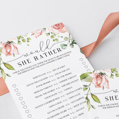 Watercolor flowers on baby shower games by LittleSizzle
