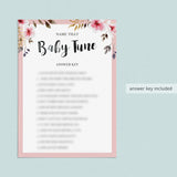 Floral baby shower games for girl by LittleSizzle