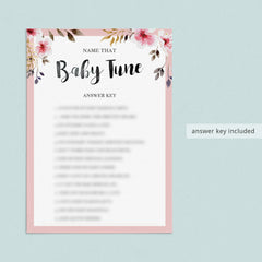 Floral baby shower games for girl by LittleSizzle