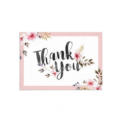 Floral thank you notes printable blush pink by LittleSizzle