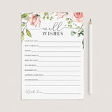 Printable Well Wishes Cards with Blush Roses by LittleSizzle