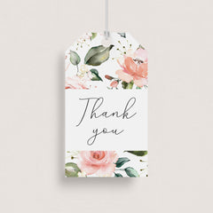 Watercolor flowers thank you tags printable by LittleSizzle