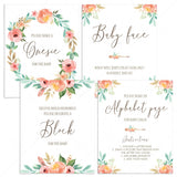 DIY Baby Shower Activities Bundle Floral Theme by LittleSizzle