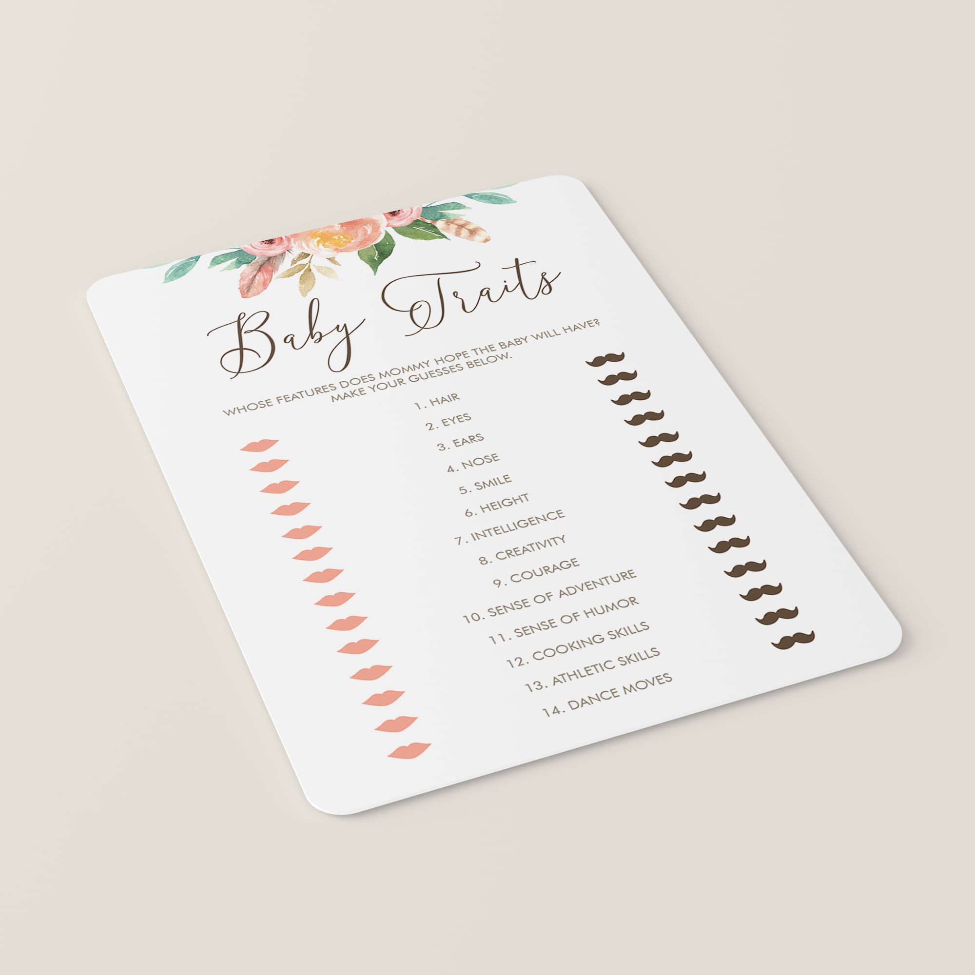 Instant download baby shower games floral theme by LittleSizzle