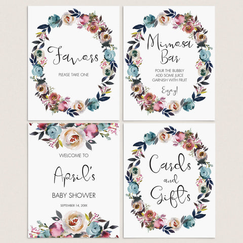 Boho Baby Shower Decor Pack | Printable signs | Instant download ...
