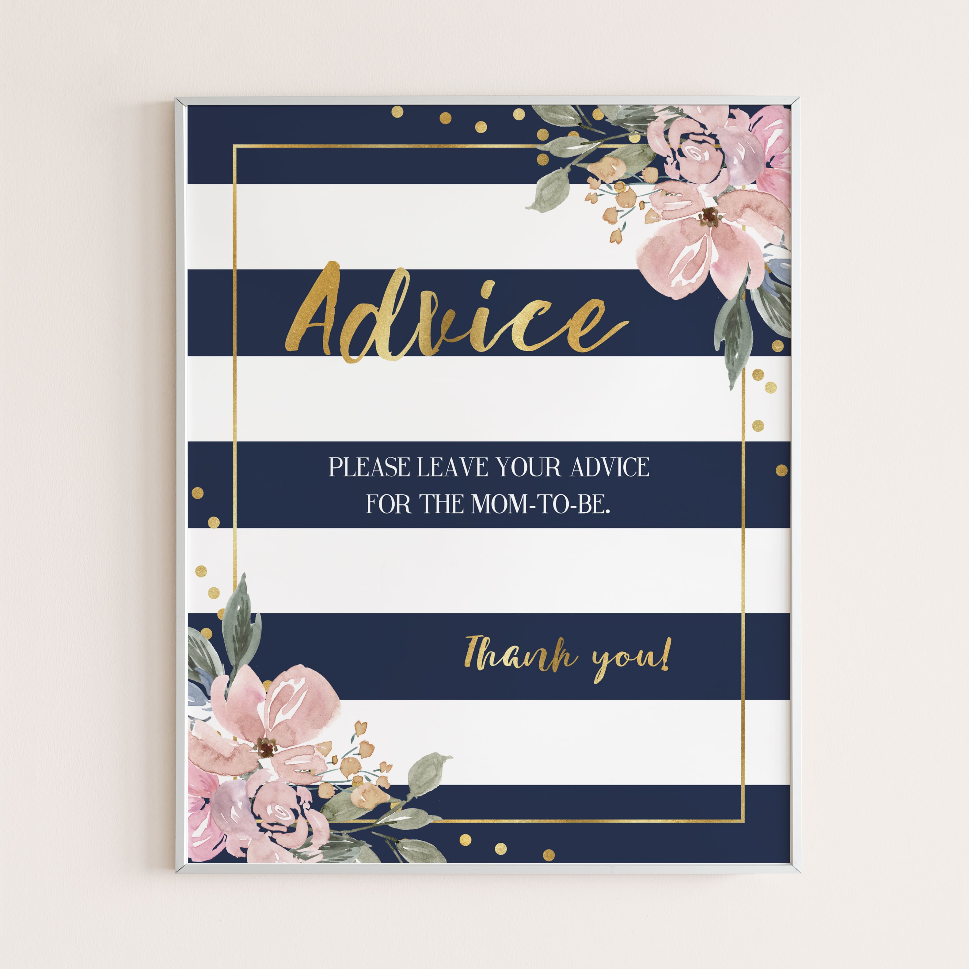 Printable baby shower advice florals by LittleSizzle