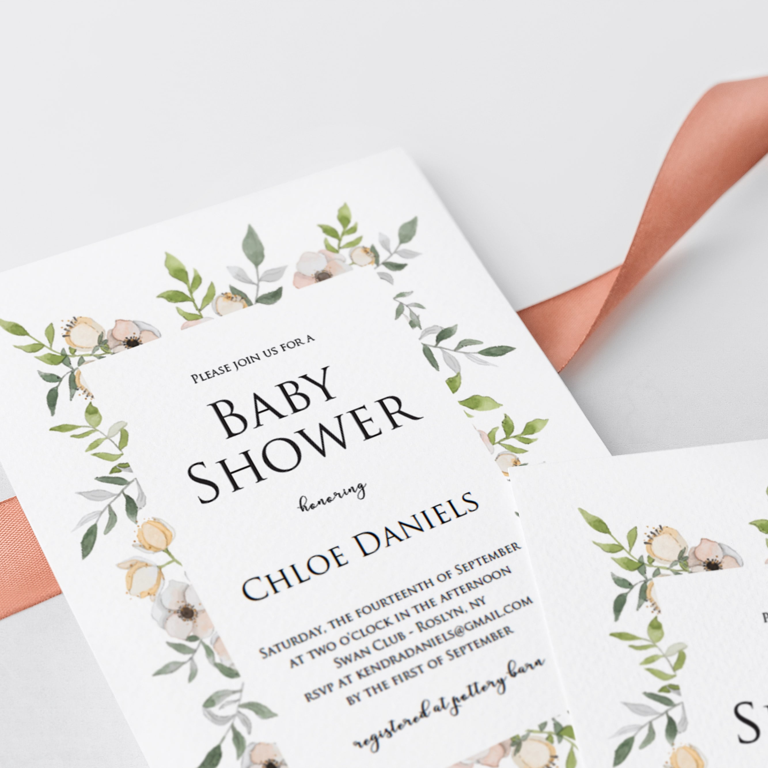 Custom baby shower invitation for girls by LittleSizzle