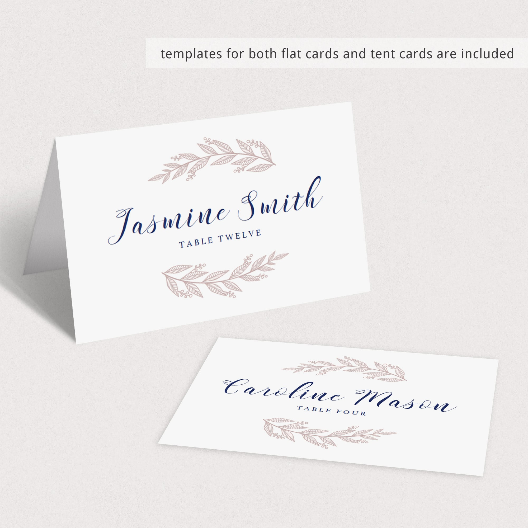Flat name cards printable by LittleSizzle
