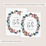 Watercolor floral baby shower activities signage by LittleSizzle