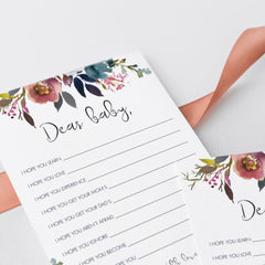 Watercolor flowers baby shower games printable by LittleSizzle