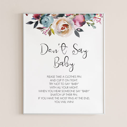 Boho baby shower games printable dont say baby by LittleSizzle