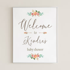 Tribal Party Welcome Poster Editable Template