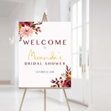 Boho Bridal Shower Welcome Poster Editable Template by LittleSizzle