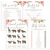 Bohemian Girl Baby Shower Games Bundle by LittleSizzle