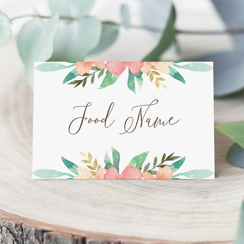 Floral Food Labels Printable | Watercolor Bohemian Flowers – LittleSizzle