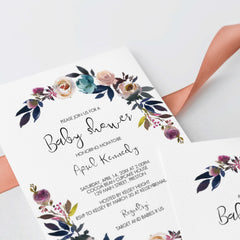 Bohemian Baby Shower Invitation Template