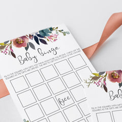Boho flower baby shower game printable by LittleSizzle