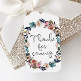 Printable favor tag with floral wreath by LittleSizzle