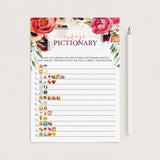 Unique Game Cards for Floral Bridal Shower Party Printables