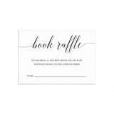 Minimal Book Raffle Ticket for Baby Shower by LittleSizzle
