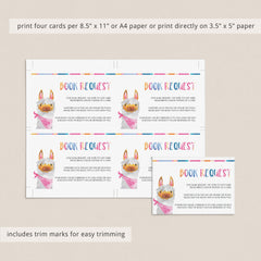 Llama baby party book cards instant download PDF template by LittleSizzle
