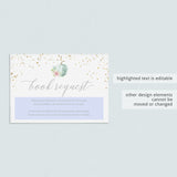 Fall Baby Shower Book Request Card Template