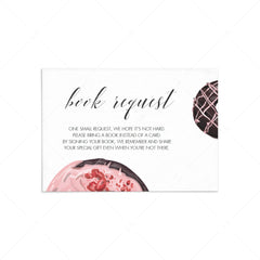 Sweet baby shower book request card template by LittleSizzle