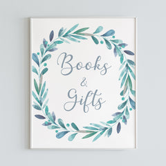 Winter Baby Shower Decorations Books & Gifts Table Sign by LittleSizzle