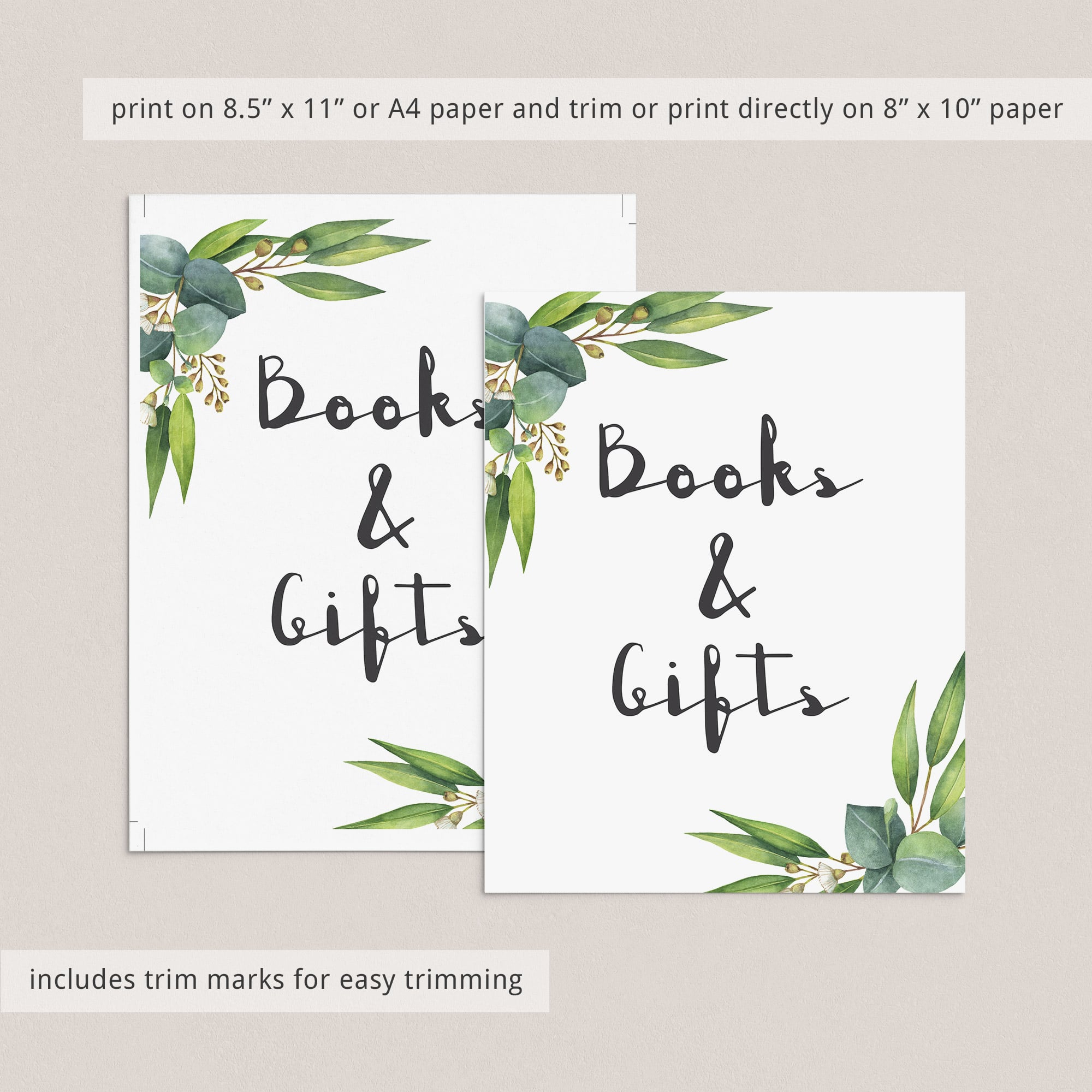 Botanical babyshower decor printable gift table signs by LittleSizzle
