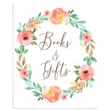 Printable Book Table Sign for Floral Baby Shower by LittleSizzle