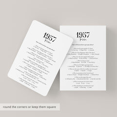 1957 Trivia with Answers Printable