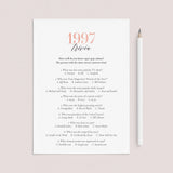 1997 Trivia Questions and Answers Printable by LittleSizzle