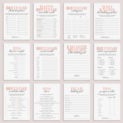 Born In 1998 25th Birthday Party Games Bundle For Women by LittleSizzle