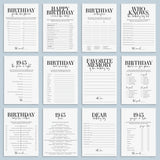 Born in 1943 80th Birthday Party Games Bundle For Men by LittleSizzle