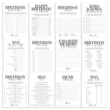 Born in 1943 82nd Birthday Party Games Bundle For Men by LittleSizzle