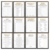 Black and Gold 30th Birthday Party Games For Women Born in 1993 by LittleSizzle