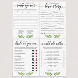 Greenery bridal shower games package by LittleSizzle