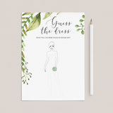 guess the dress bridal shower game printable by LittleSizzle