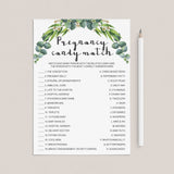 Pregnancy candy match game printable by LittleSizzle