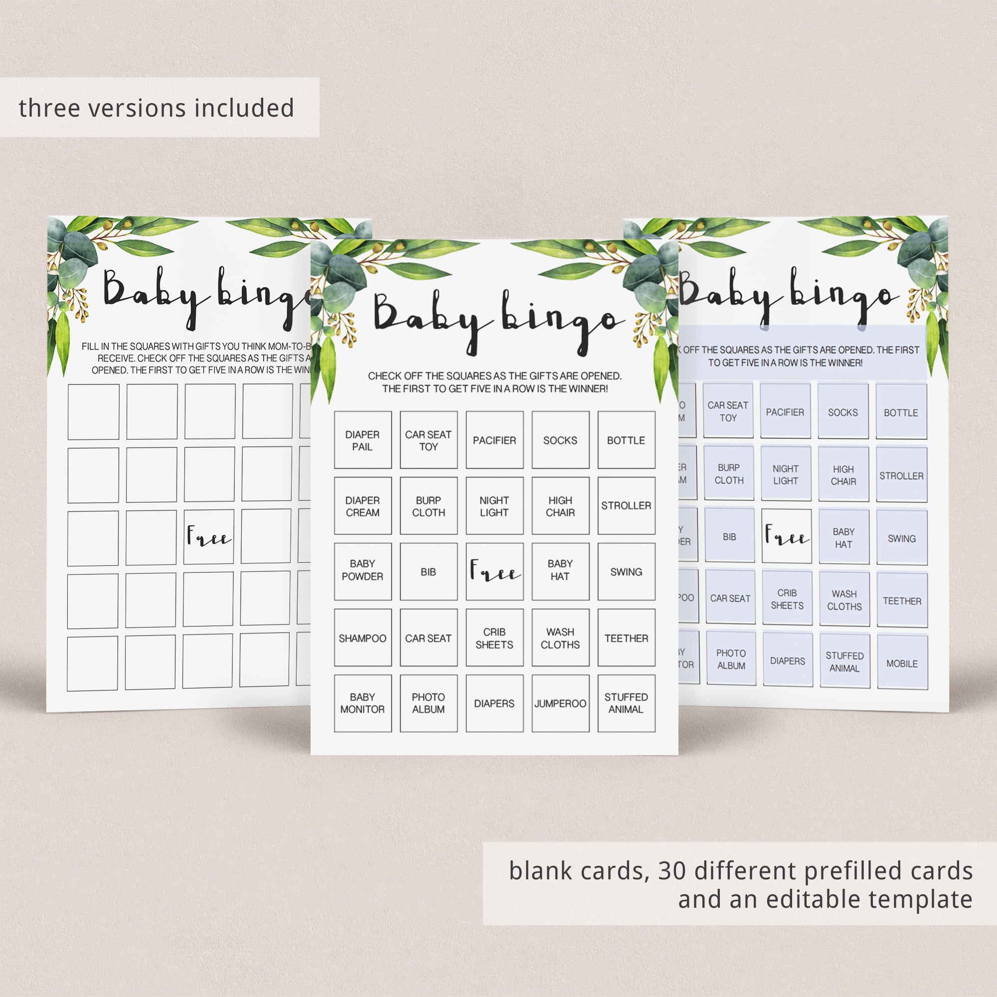 Greenery baby shower game ideas by LittleSizzle