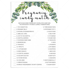 Candy Match Game Greenery Printable by LittleSizzle