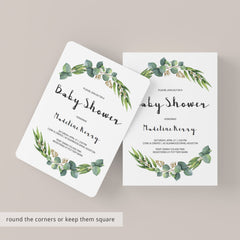 Gender Neutral Baby Shower Invitation Set